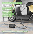 NOEIFEVO 51.2V 48V 12A LiFePO4 Lithium Battery Charger, Output Voltage 58.4V, 1-12A Adjustable Current, LED Display,For Ebike,Scooter,Boat and Car