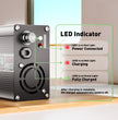 NOEIFEVO 12V 12,8V 20A Lithium LiFePO4 batterilader, ladespenning 14,6V, med vifte, aluminiumshus, LCD-skjerm