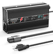 NOEIFEVO 42V 10A litiumbatterilader for 37V 10S Li-ion Lipo-batteri, automatisk avskjæring, aluminiumshus, LCD-skjerm