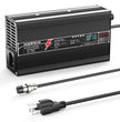 NOEIFEVO 37,8V 10A litiumbatterilader for 33,3V 9S Li-ion Lipo-batteri, automatisk avskjæring, aluminiumshus, LCD-skjerm