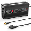 NOEIFEVO 42V 10A litiumbatterilader for 37V 10S Li-ion Lipo-batteri, automatisk avskjæring, aluminiumshus, LCD-skjerm