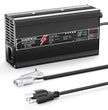 NOEIFEVO 42V 10A litiumbatterilader for 37V 10S Li-ion Lipo-batteri, automatisk avskjæring, aluminiumshus, LCD-skjerm