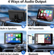 Wireless Carplay Screen for Car & Android Auto, 7