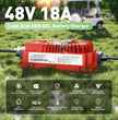 NOEIFEVO 48V 18A batterilader for blybatterier, AGM, gel, innebygd lader for golfvogn batteri